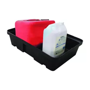 Plateau de rétention 20L avec caillebotis 60x40x15.5cm resistant aux produits chimiques et corrosifs